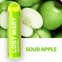 Электронная сигарета LOST MARY 3000 Sour Apple (Лост Мэри 3000 Кислое Яблоко)